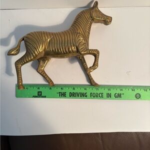 Solid Brass Zebra Sculpture